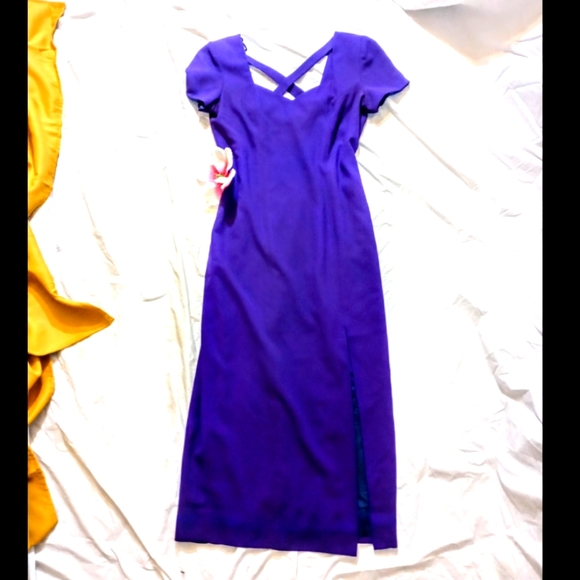 Liz Claiborne Dresses & Skirts - Beautiful! Liz Claiborne purple mid-length dress size 8 petite